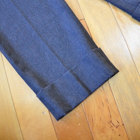 Thalian Capri Dress Pants Women's 8 Brown Career Wool Blend - Picture 4 of 9